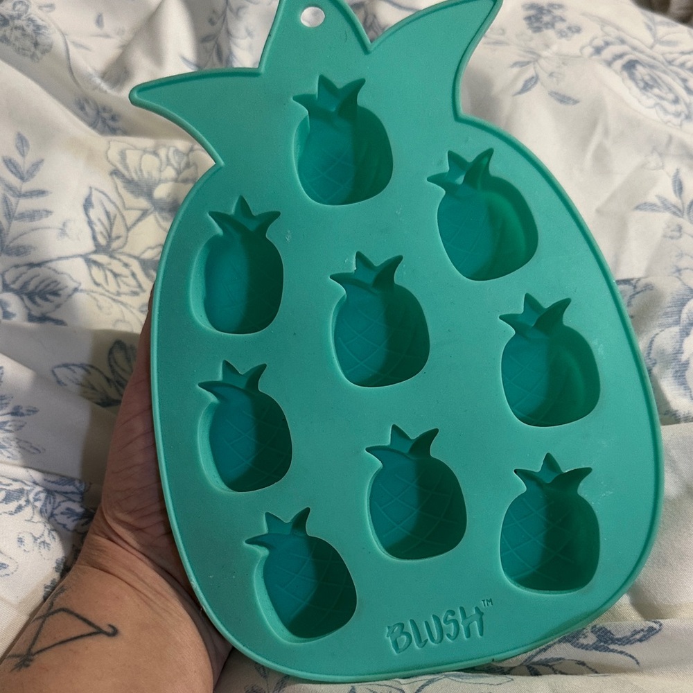 Blush Teal Pineapple Silicone Tray